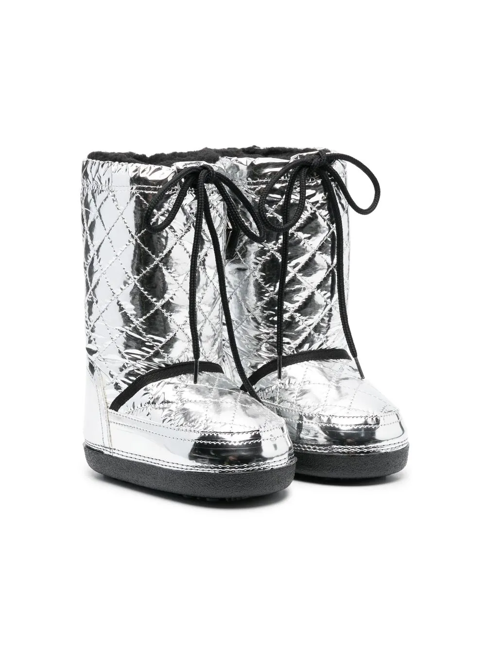 

Philipp Plein Junior metallic-finish snow boots - Silver