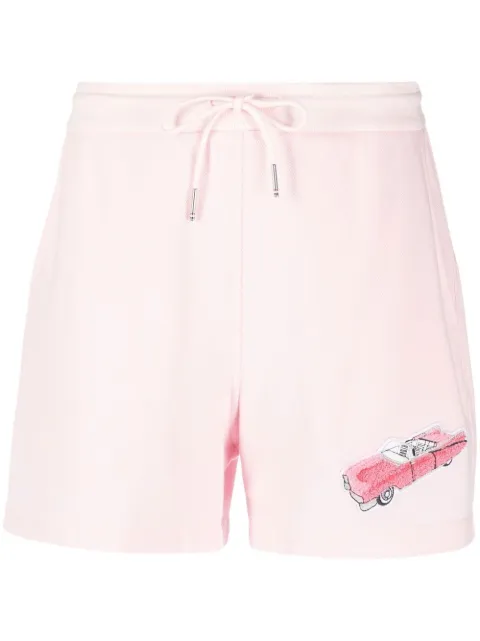 Thom Browne car-embroidered piqué shorts