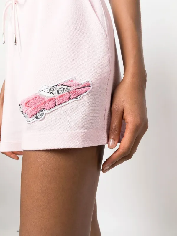 Thom Browne car-embroidered Piqué Shorts | Pink | FARFETCH CA