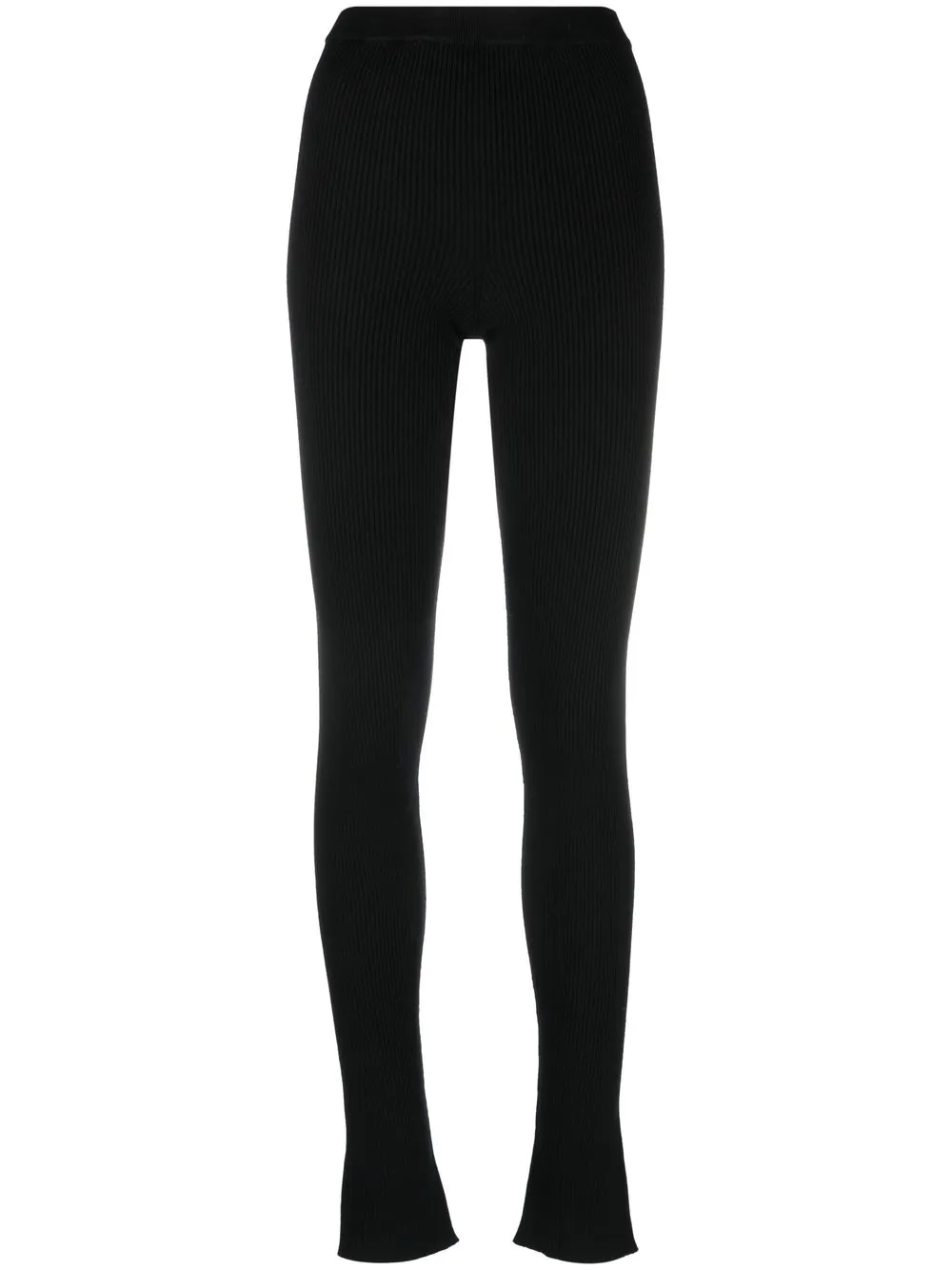 

AERON ribbed-knit leggings - Black