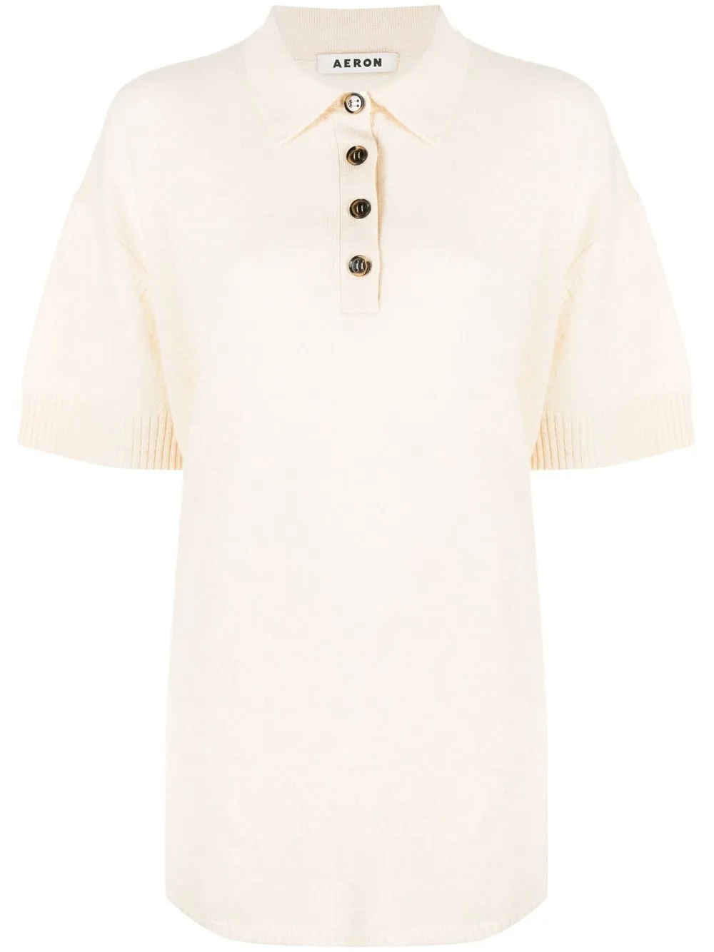 

AERON knitted polo shirt - Neutrals