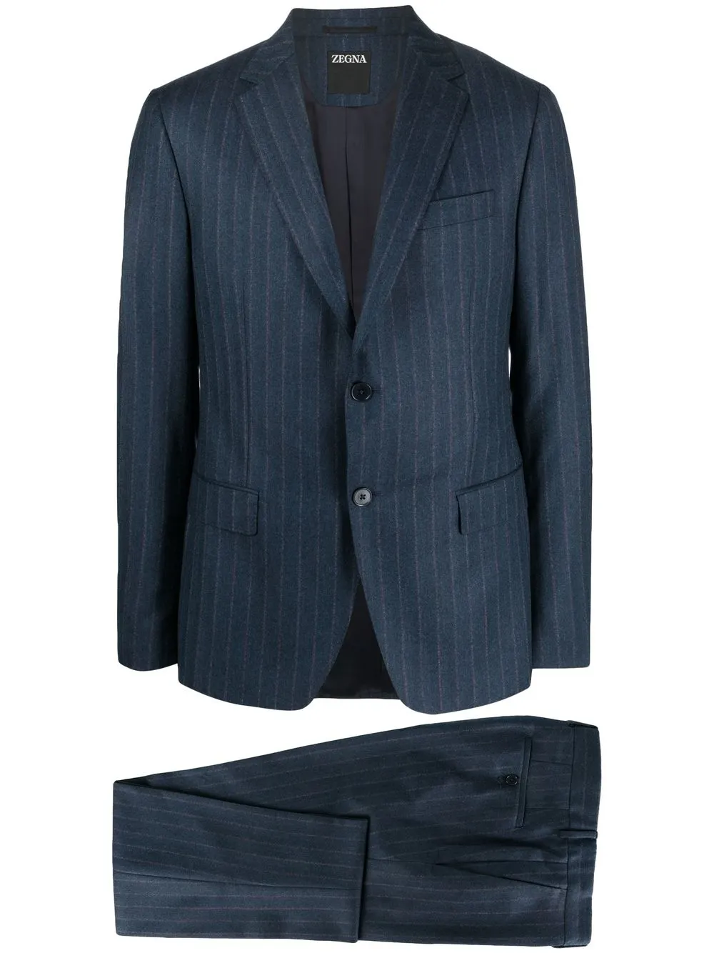 

Zeal single-breasted pinstripe suit - Blue