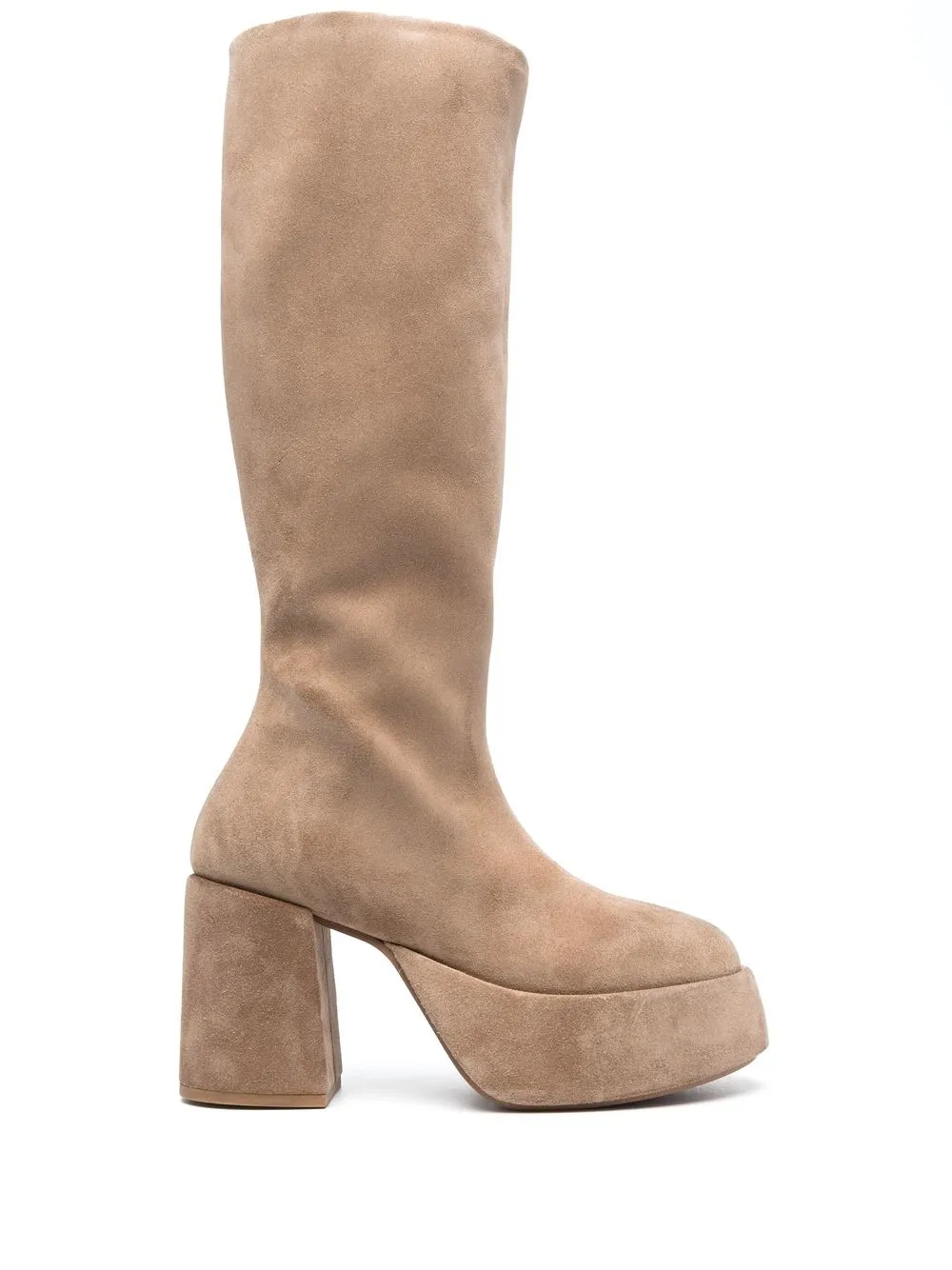 

Marsèll suede platform 100mm boots - Neutrals