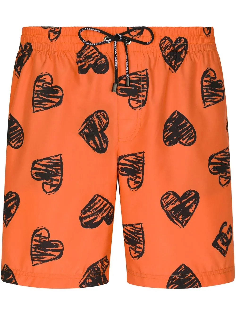 

Dolce & Gabbana heart-print swim shorts - Orange