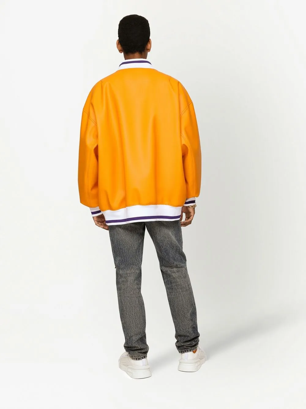 Dolce Gabbana Logo patch Varsity Jacket Farfetch Dolce Gabbana Logo patch Varsity Jacket Farfetch