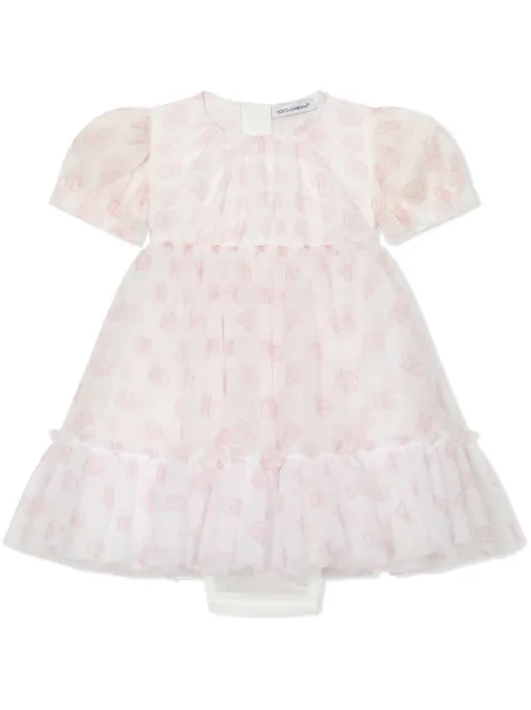 Dolce & Gabbana Kids DG-logo tulle dress