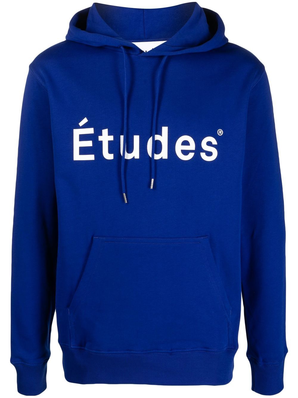 Shop Etudes Studio Logo-print Organic Cotton Hoodie In Blau