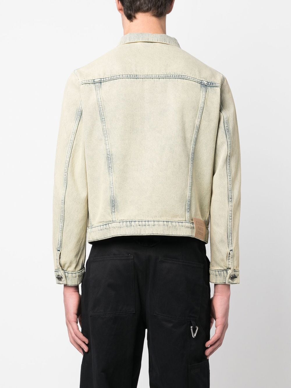 Shop Etudes Studio Kentucky Over-dyed Denim Jacket In Gelb