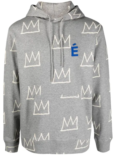 Études Studio crown-print logo-patch hoodie
