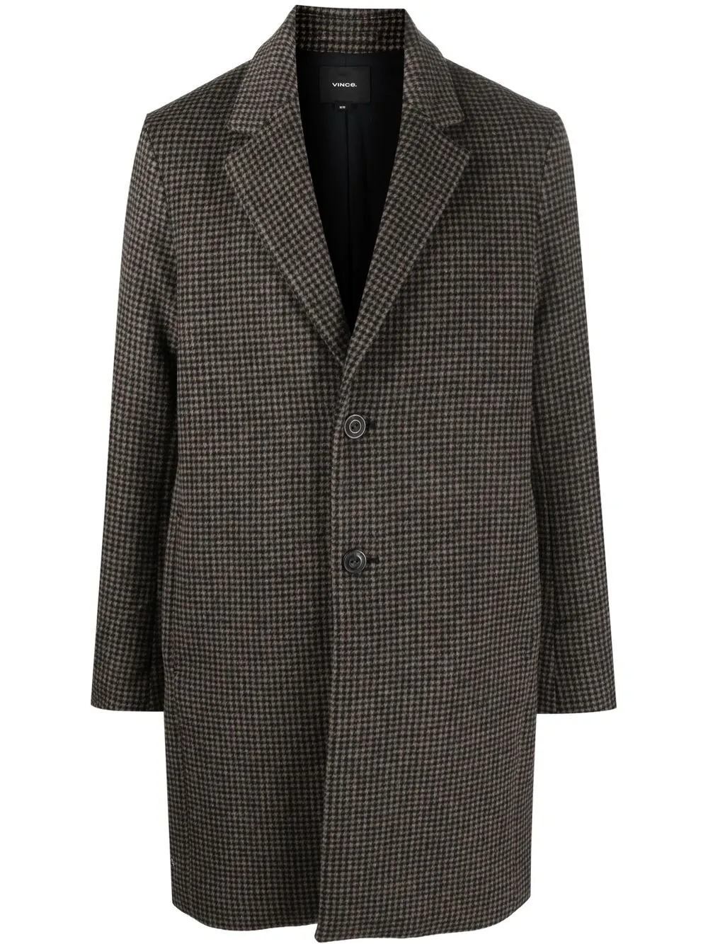 

Vince houndstooth single-breasted coat - Brown