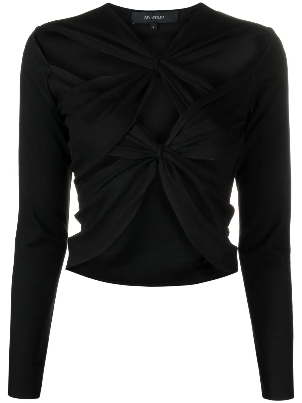 

Sid Neigum twist-detail top - Black