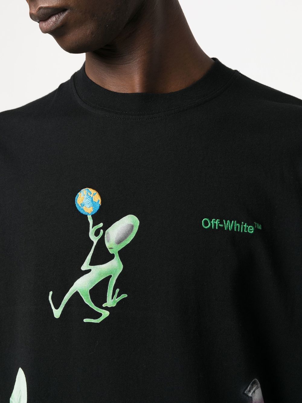 Off-White alien-print Cotton T-shirt - Farfetch