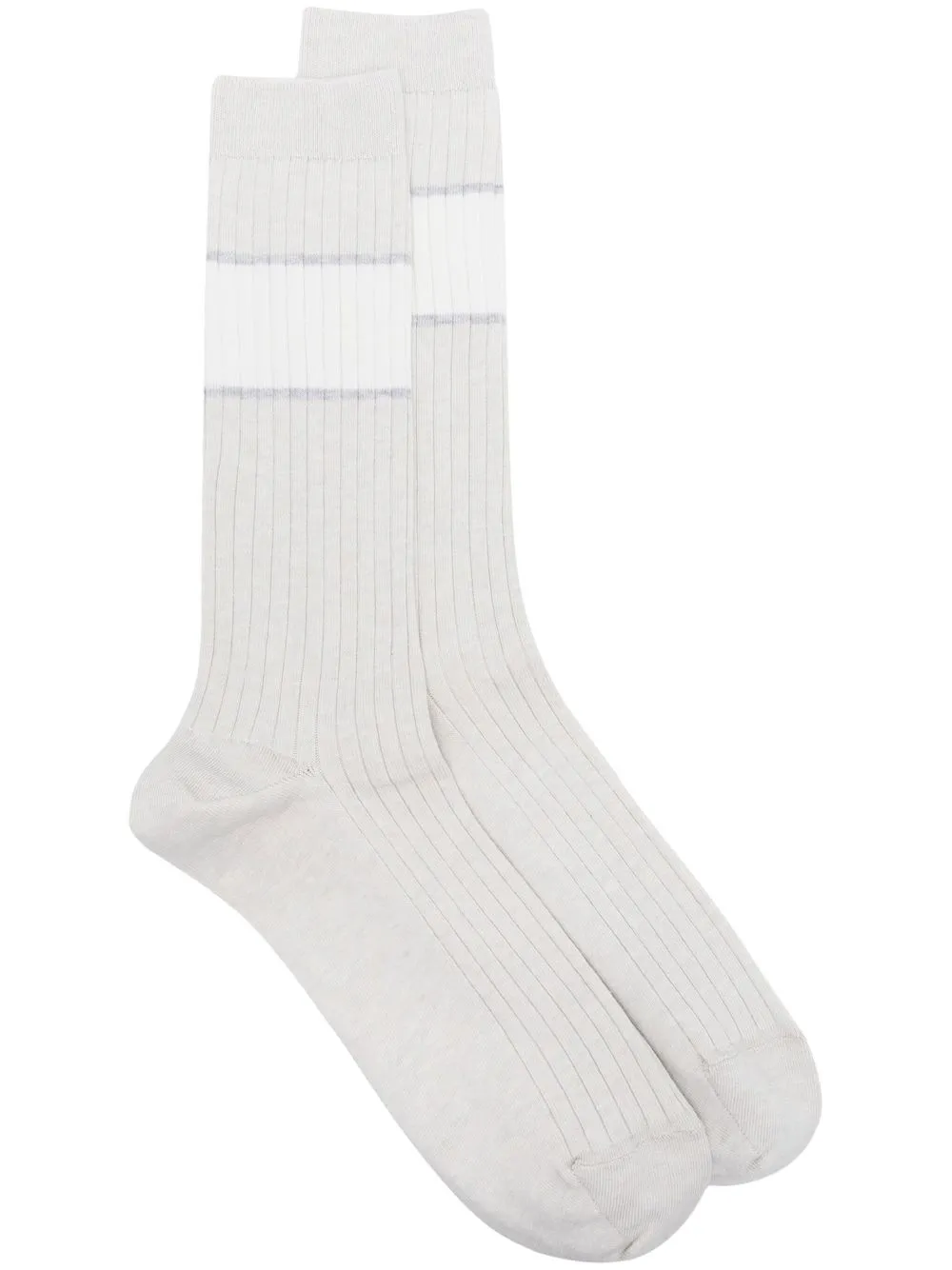 

Eleventy ribbed-knit socks - Neutrals