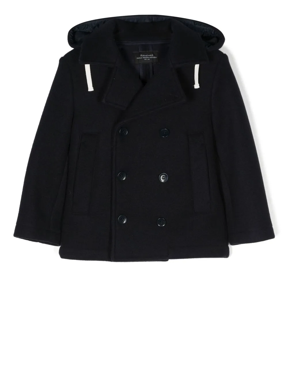 

Paolo Pecora Kids hooded double-breasted coat - Blue