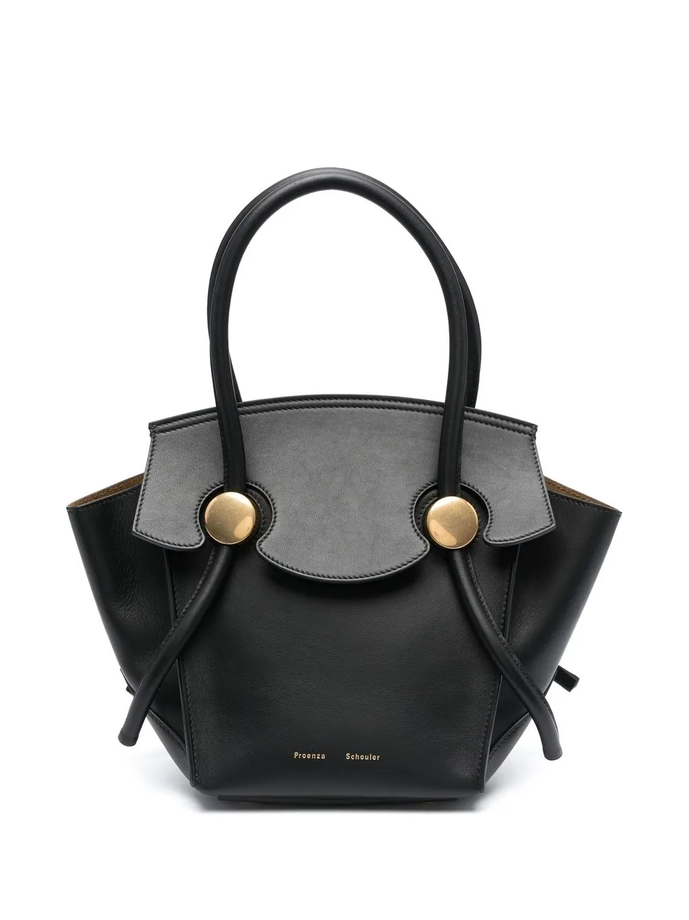 

Proenza Schouler logo-detail leather tote bag - Black