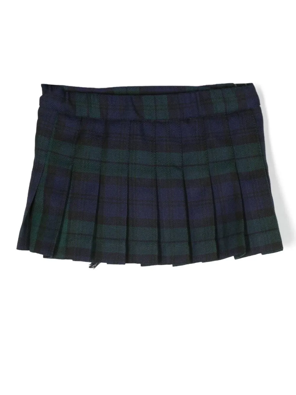 Mariella Ferrari Plooirok met tartan ruit - Blauw