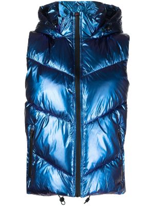 Rear-logo hooded padded gilet Farfetch Clothing Jackets Gilets Blue 