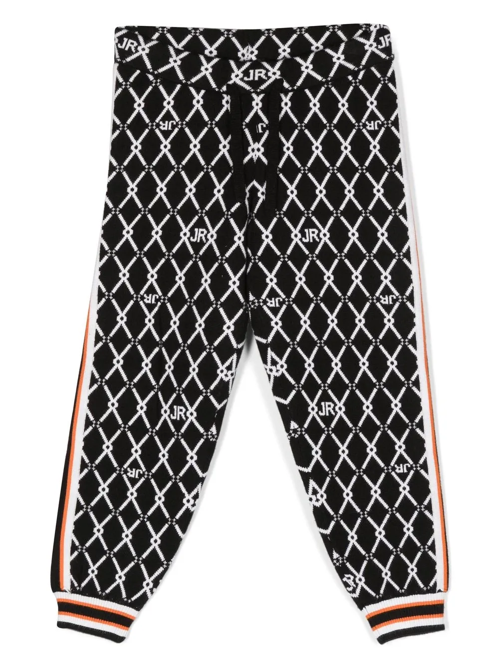 

John Richmond Junior monogram-pattern track pants - Black