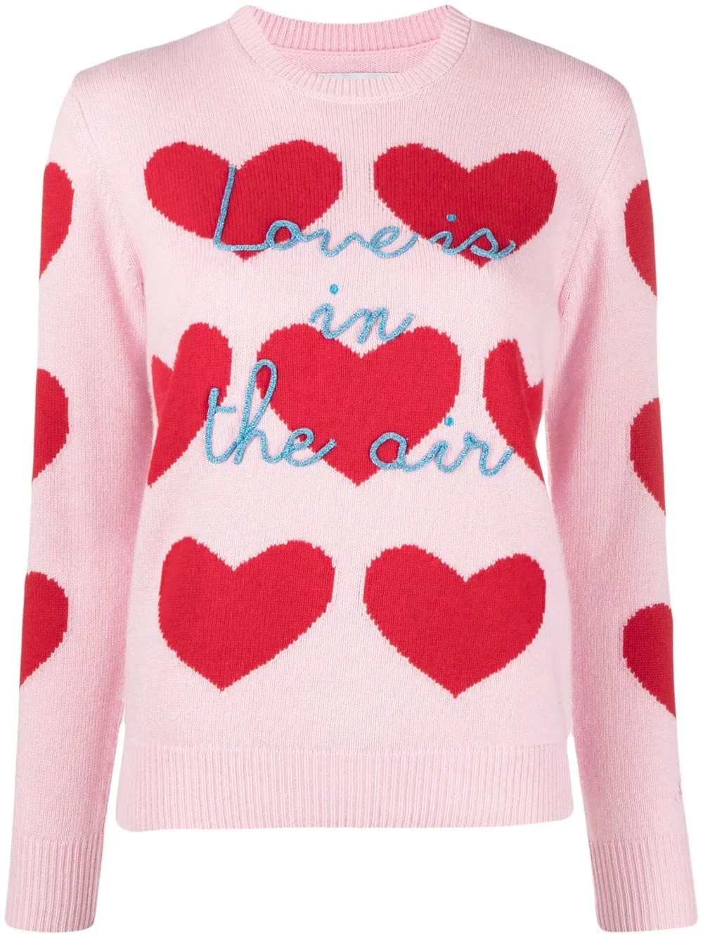 

MC2 Saint Barth embroidered heart-print jumper - Pink