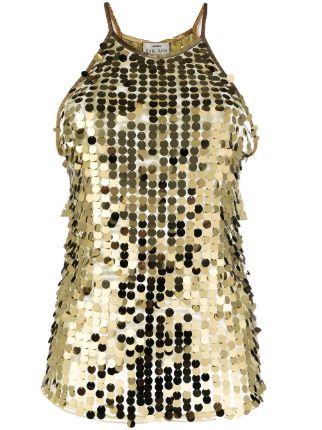 Gold sequin hotsell vest top