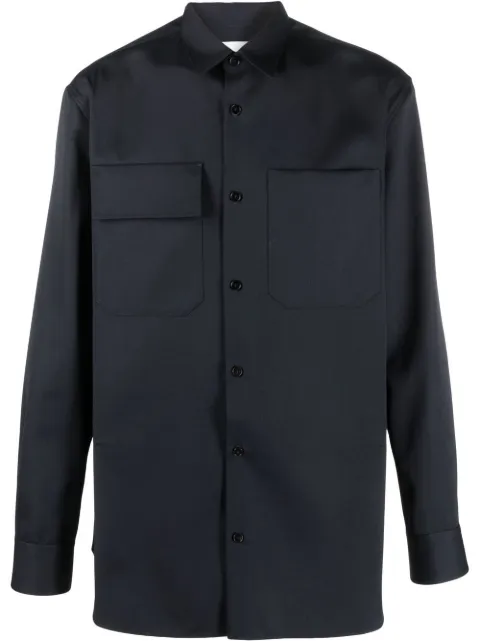 Jil Sander long-sleeve wool shirt
