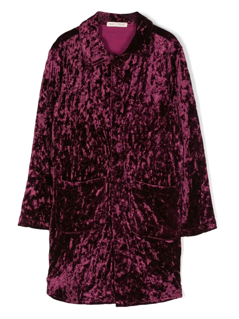 

Zhoe & Tobiah quilted velvet single-breasted jacket - Purple