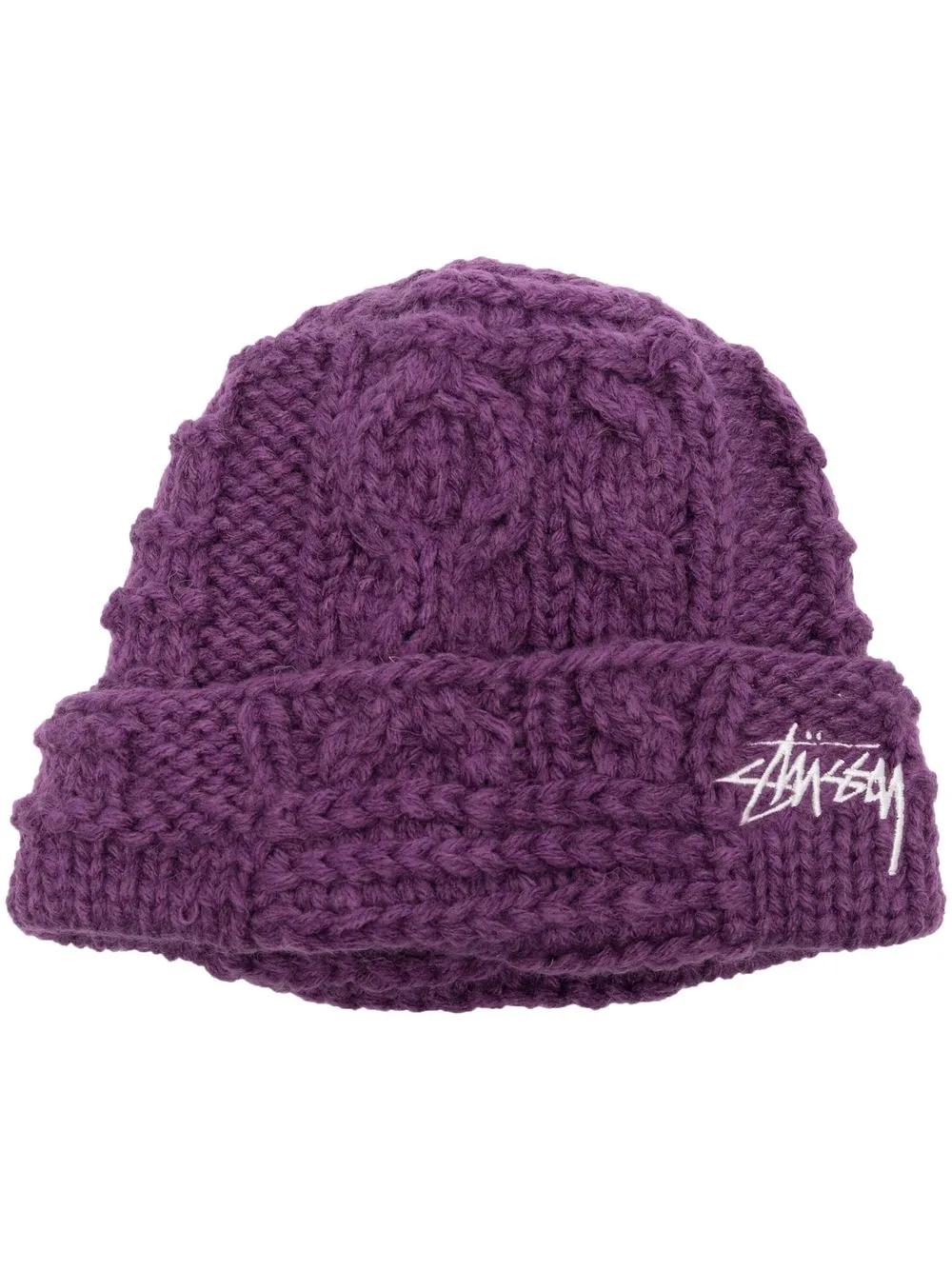 

Stüssy textured-knit beanie hat - Purple