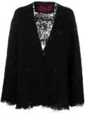 VITELLI distressed-effect knit cardigan - Black