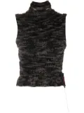 VITELLI melange-effect sleeveless top - Brown