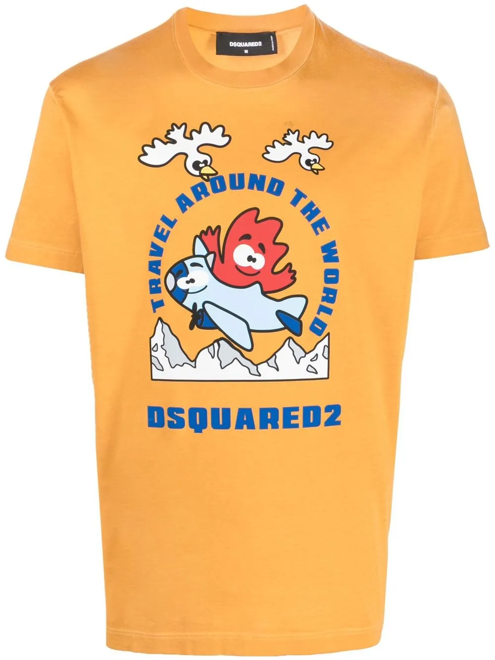 

Dsquared2 graphic-print cotton T-shirt - Orange
