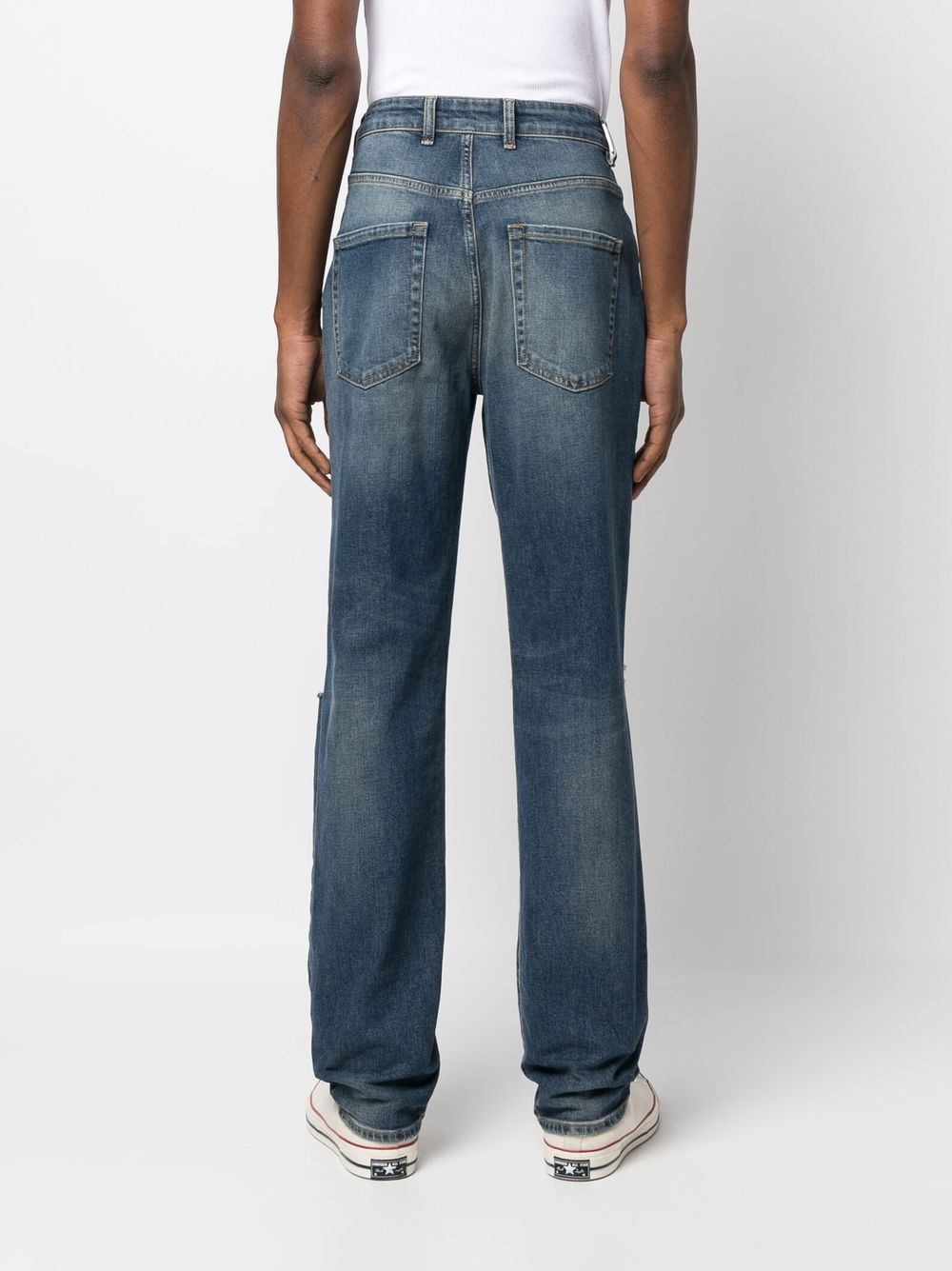 Represent straight-leg ripped-detail Jeans - Farfetch