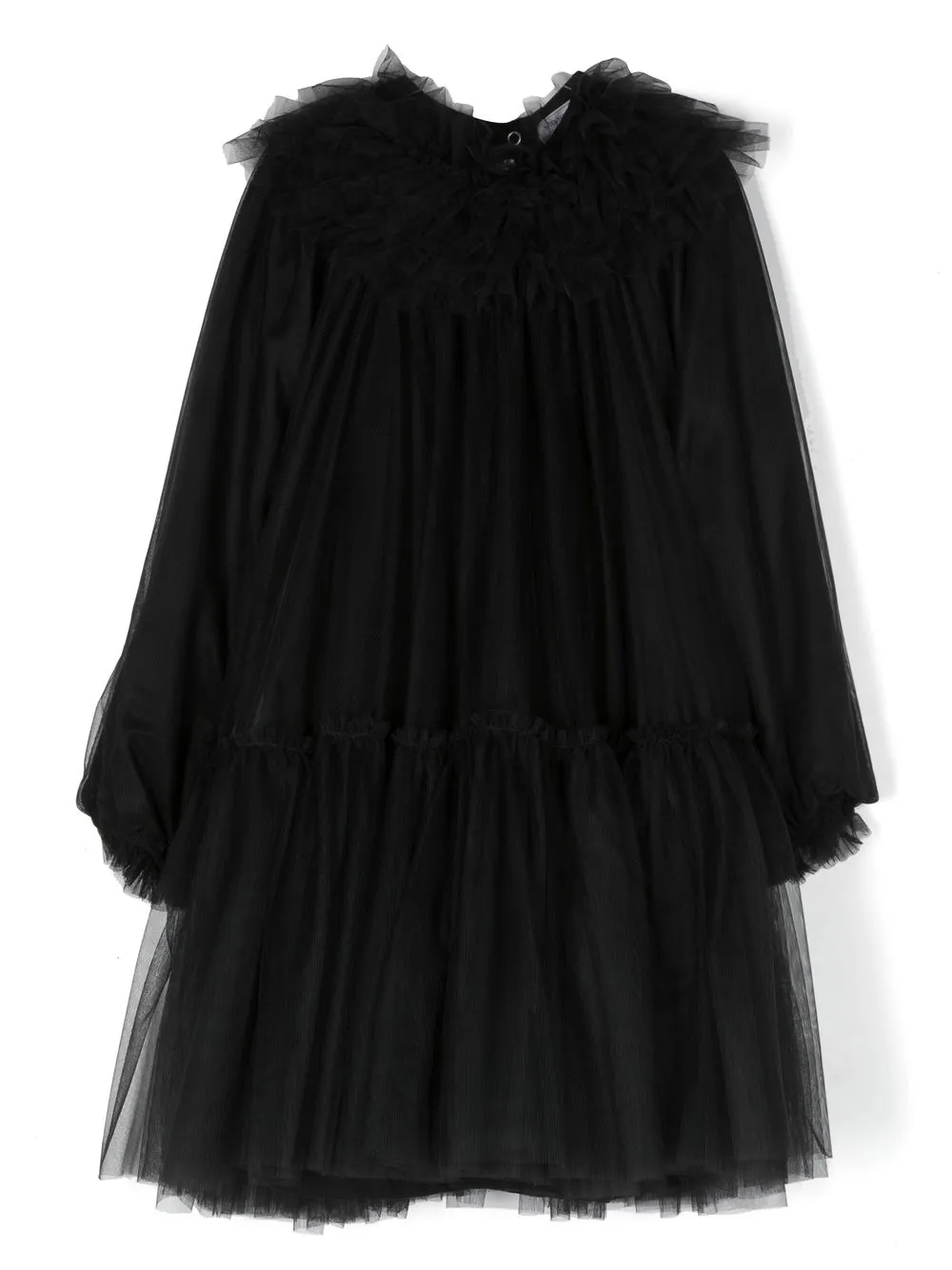 

Monnalisa tulle long-sleeve dress - Black