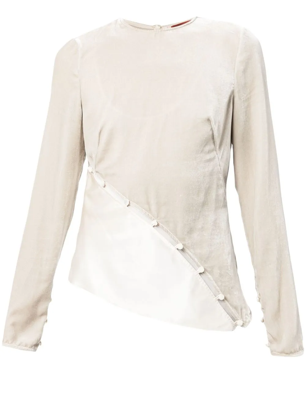EFTYCHIA detachable-panel blouse - Neutrals