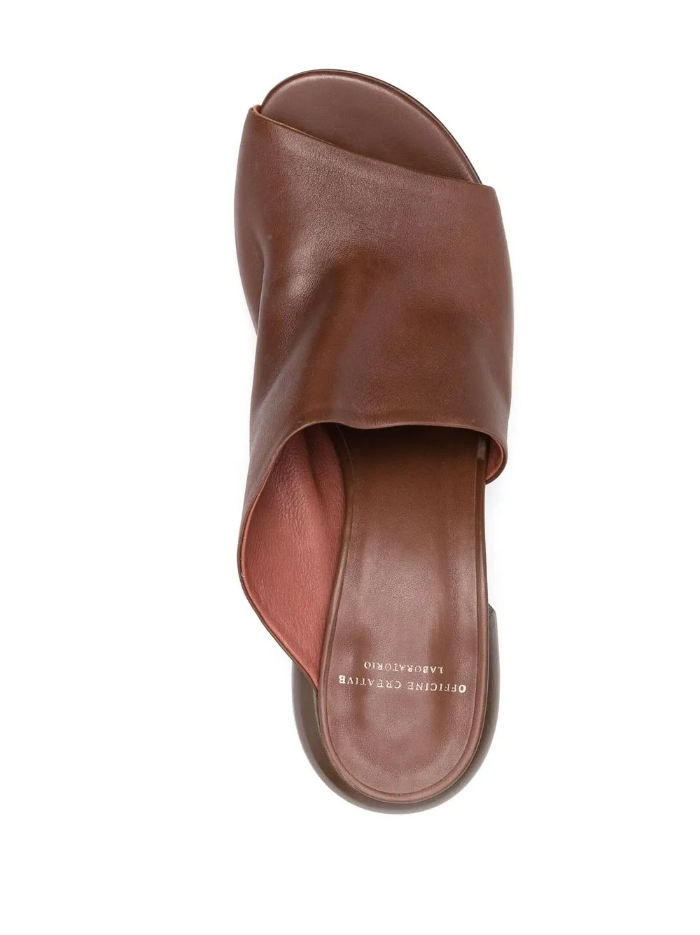 Shop Officine Creative Open-toe 70mm Leather Mules In Brown