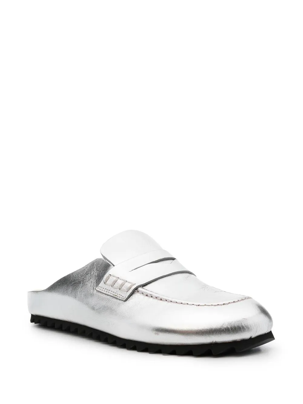 Officine Creative Metallic slippers - Zilver