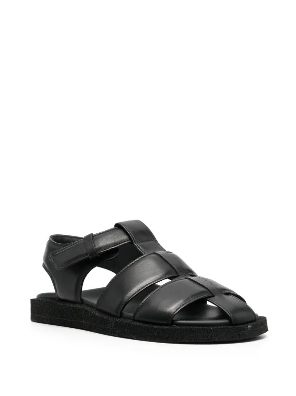Officine Creative レザーサンダル | ブラック | FARFETCH JP