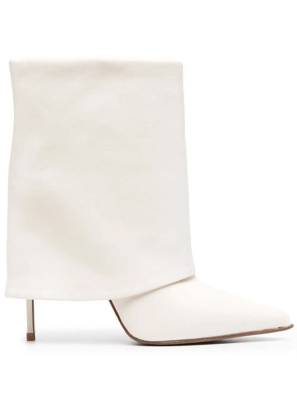 

Le Silla Andy foldover 120mm leather boots - Neutrals