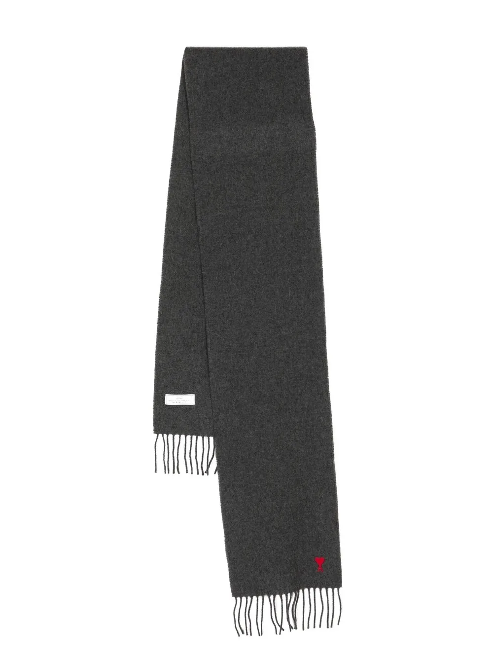 

AMI Paris Ami De Coeur knitted scarf - Grey