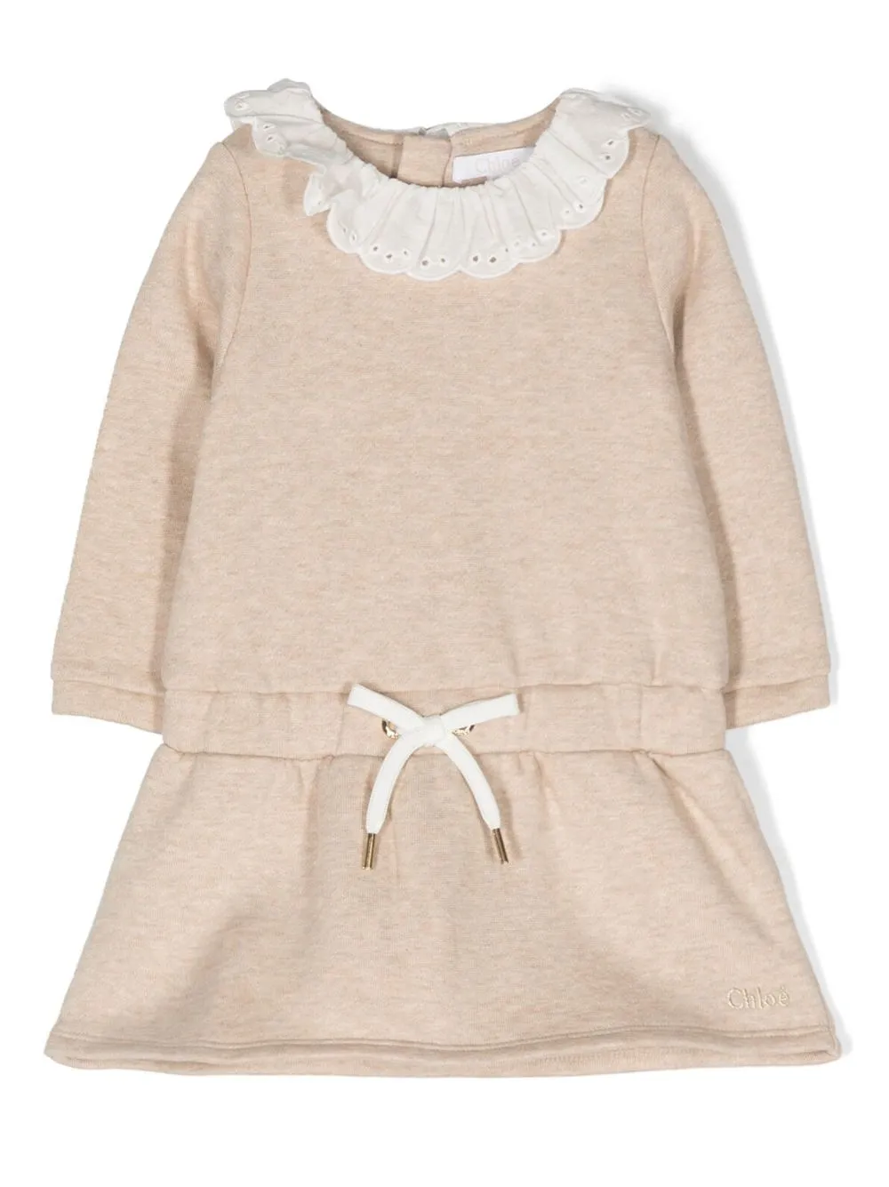 

Chloé Kids jersey drawstring-waist dress - Neutrals
