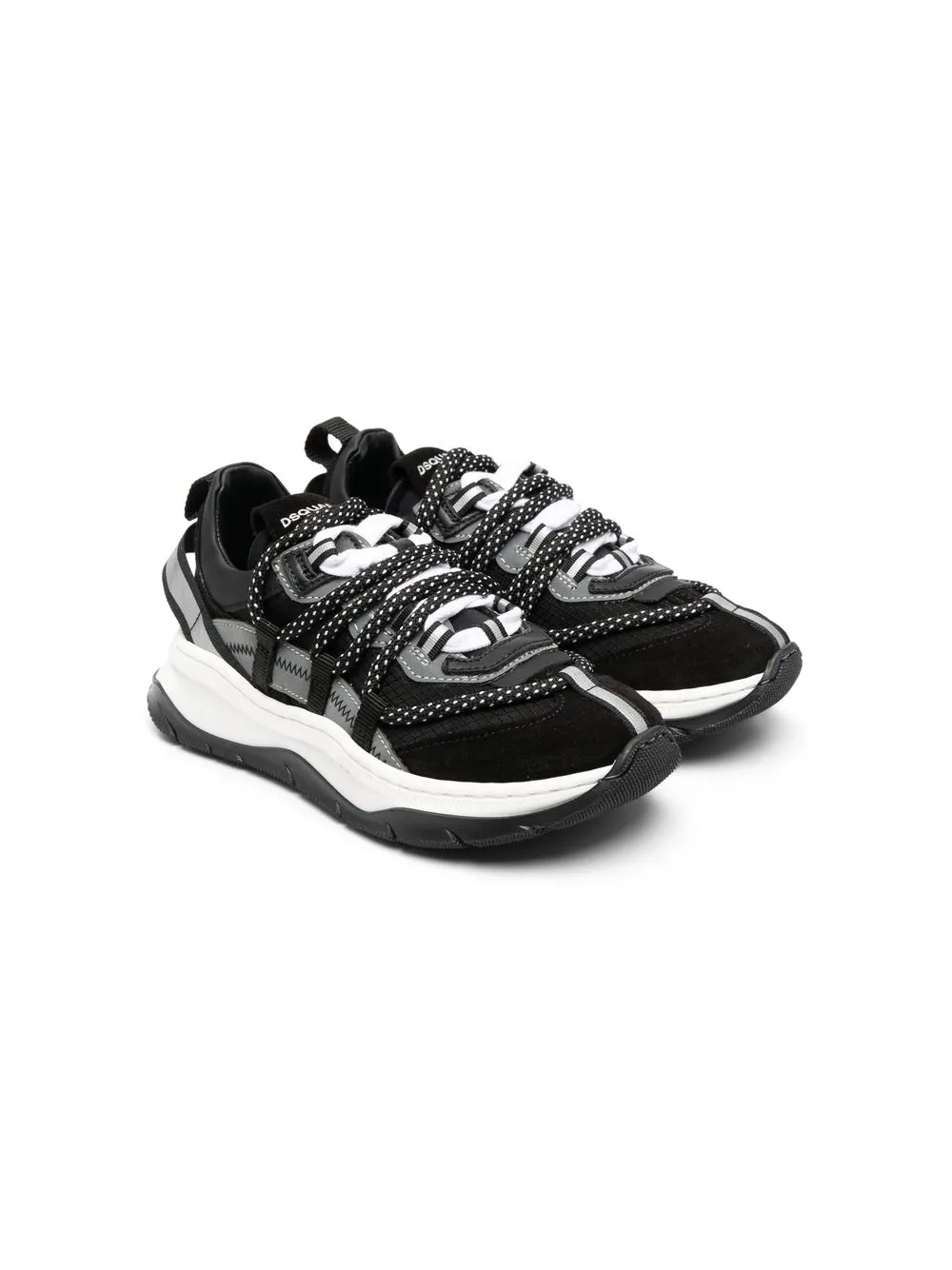 

Dsquared2 Kids tenis bajos con agujetas - Negro