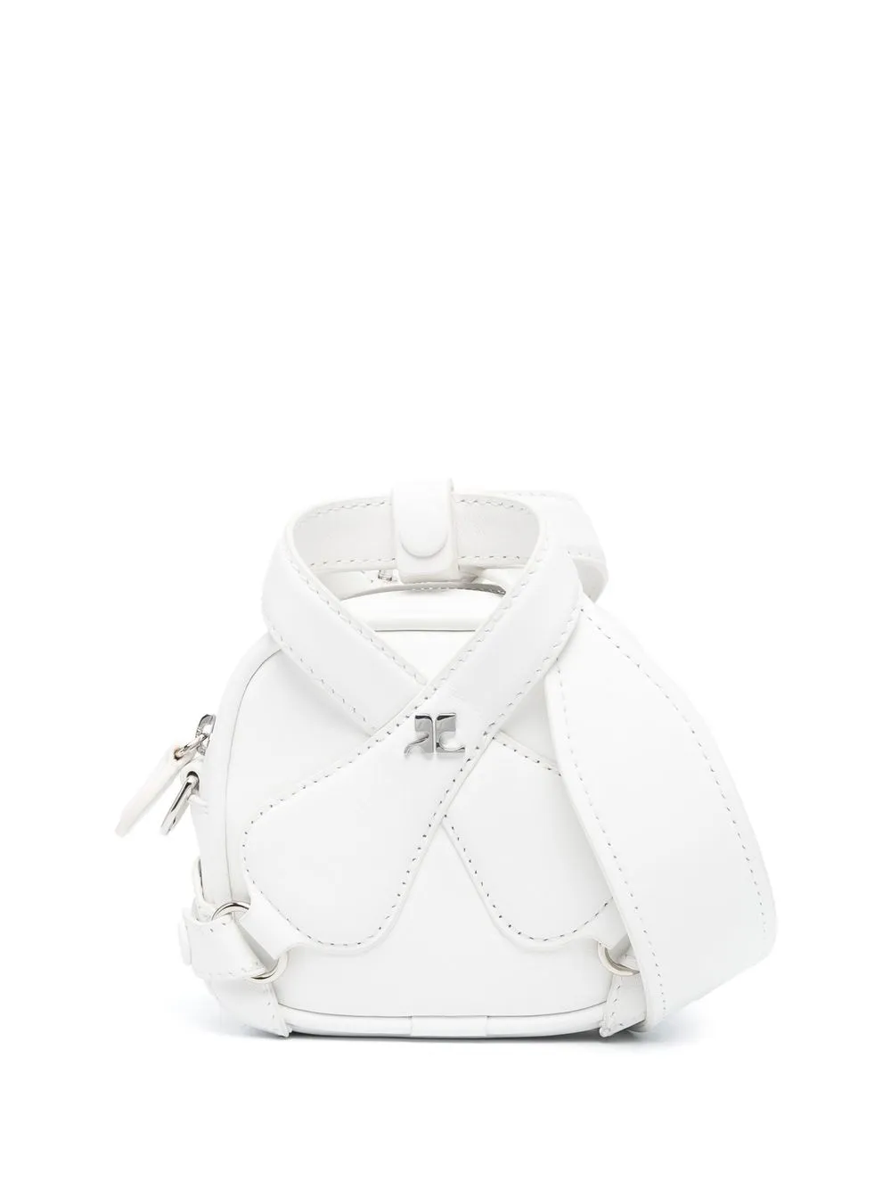

Courrèges crossed-straps mini bag - White