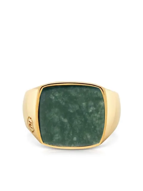 Nialaya Jewelry anillo con sello de jade