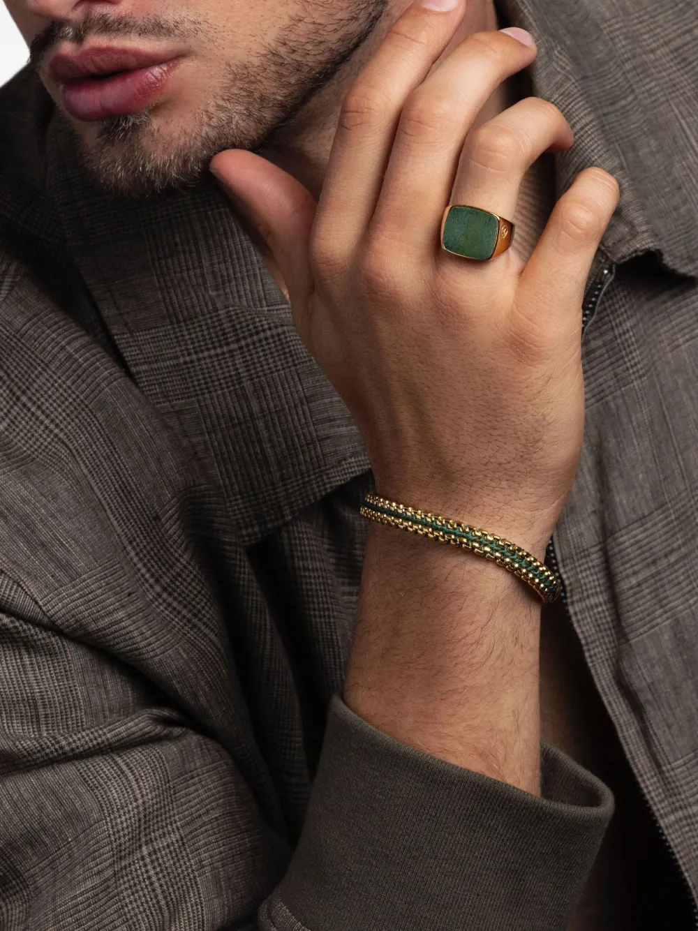 Nialaya Jewelry jade signet ring | Image 2