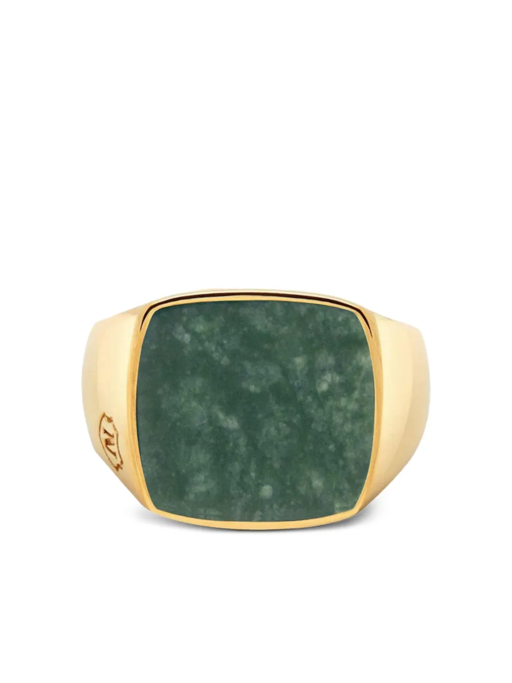 Nialaya Jewelry ジェイド シグネットリング - ゴールドトーン Nialaya Jewelry ジェイド シグネットリング - ゴールドトーン