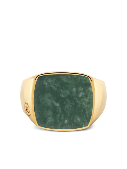 Nialaya Jewelry خاتم بتصميم ختم حجر اليشم