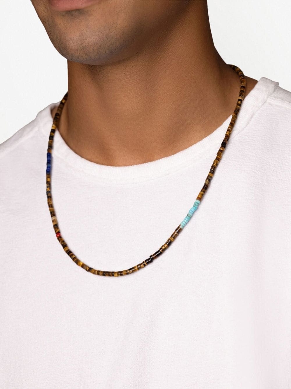 Nialaya Jewelry Halsketting met kralen - Bruin