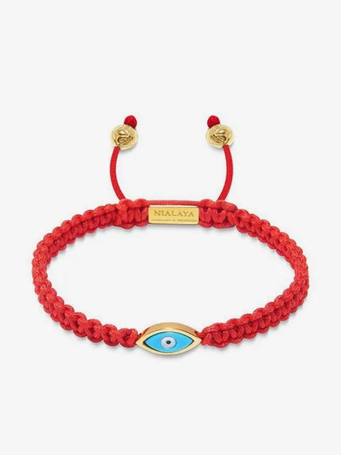 Nialaya Jewelry bracelet Evil Eye en corde