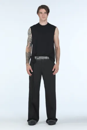 Acid-Wash Wide-Leg Trousers