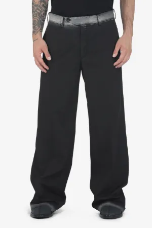 Acid-Wash Wide-Leg Trousers