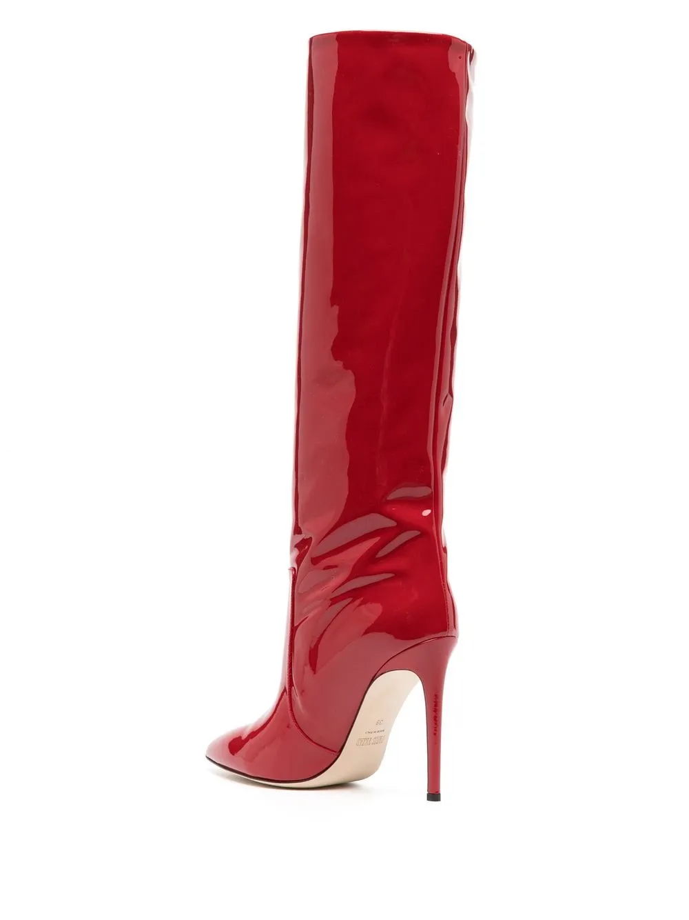 Paris Texas 105mm Crocodile-effect Knee Boots In Red